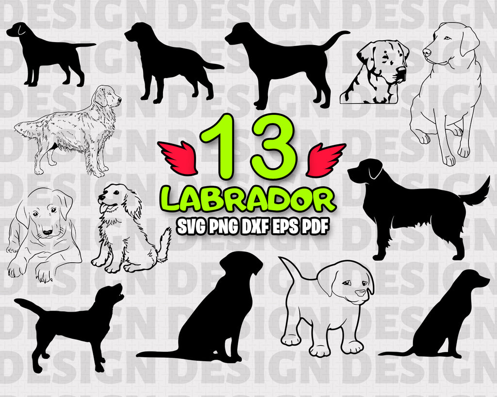 Download Labrador Svg Cut File Labrador Bundle Svg Labrador Silhouette La Clipartic
