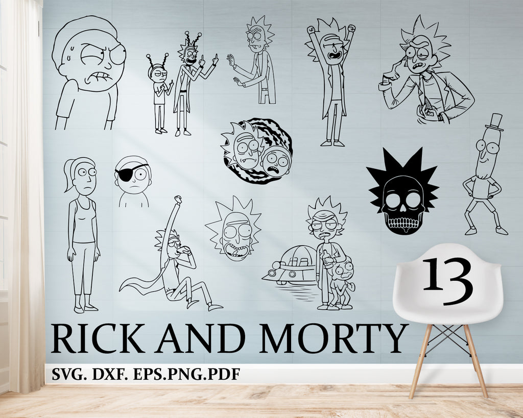 Download Rick And Morty Custom Portrait Rick And Morty Cartoon Family Portrai Clipartic