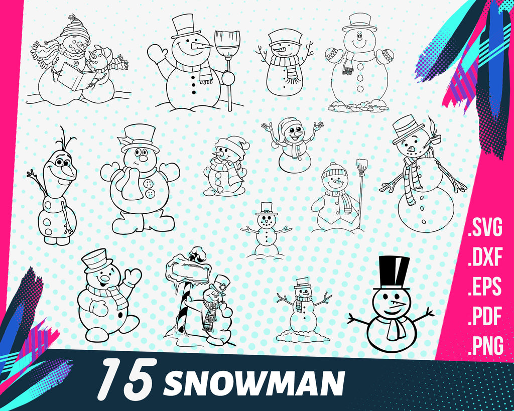 Download Cute Snowman Svg Cut Files Png Snowmen Clipart Christmas Clip Art W Clipartic