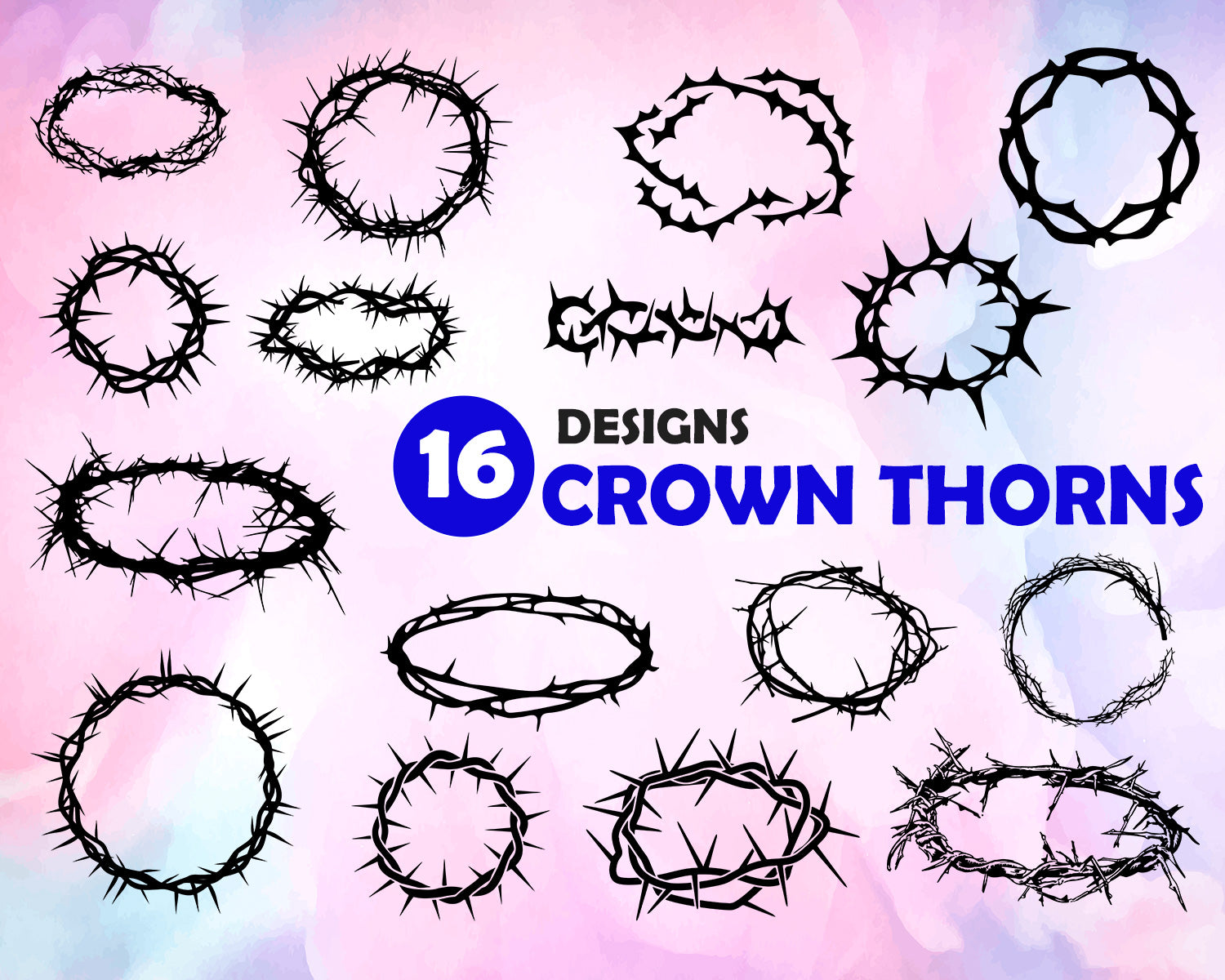 Download Crown Thorns Svg Crown Thorns Svg Clipart Crown Svg Thorns Silhouette Clipartic