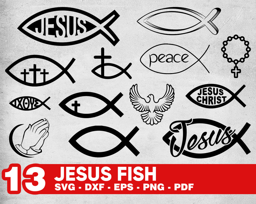 Jesus Fish Svg Jesus Fish Svg Files Christian Svg Jesus Svg Symbols Je Clipartic