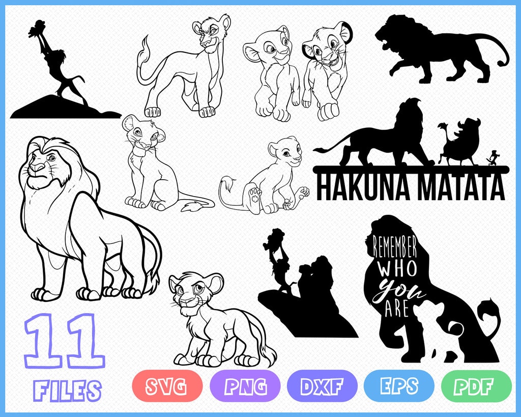 Download Lion King SVG, Simba svg, Hakuna Matata, Clipart, Vector ...