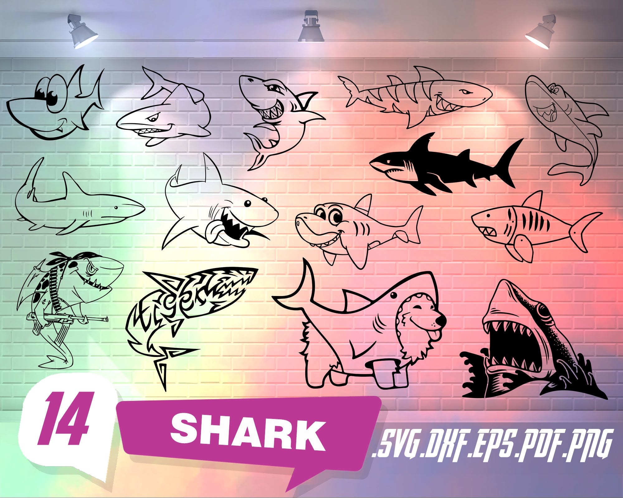 Shark Svg Shark Svg Bundle Shark Week Svg Bundle Shark Cut File Cl Clipartic