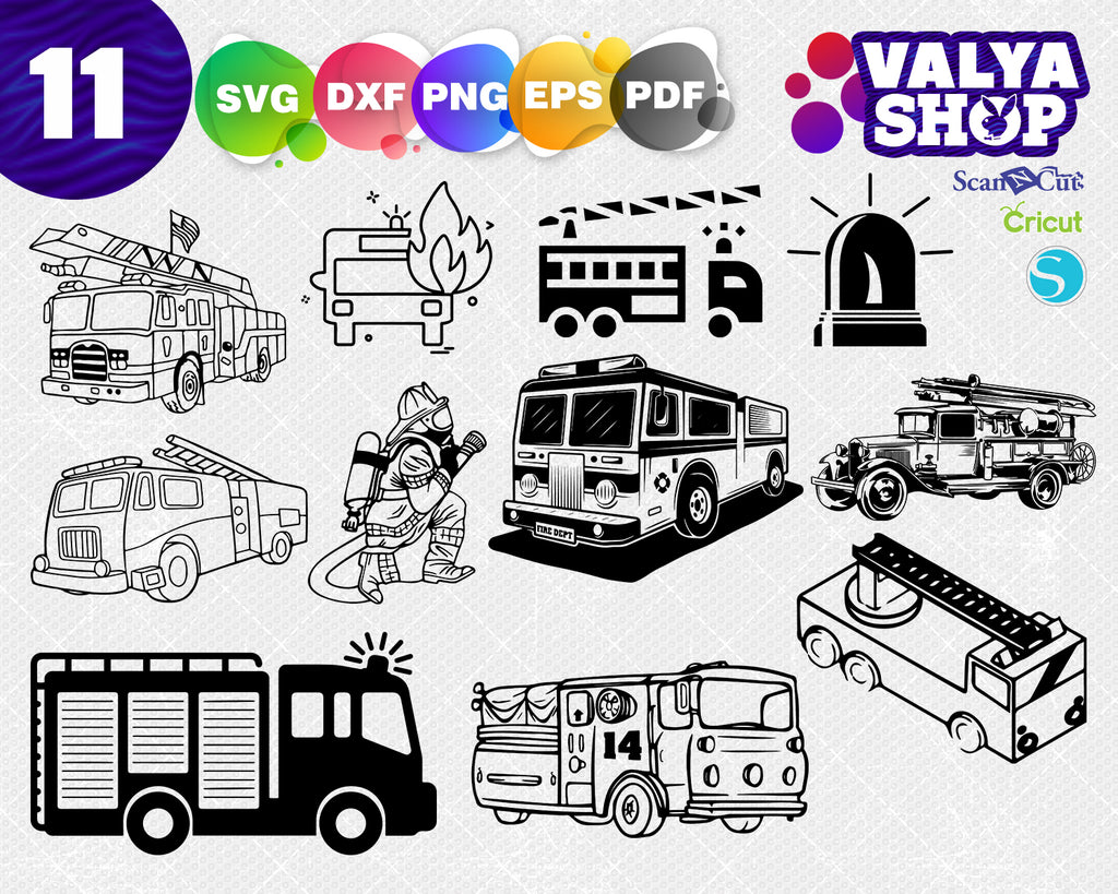 Download Fire Truck Svg File Fire Engine Svg Tree Farm Svg Cricut Svg Silho Clipartic