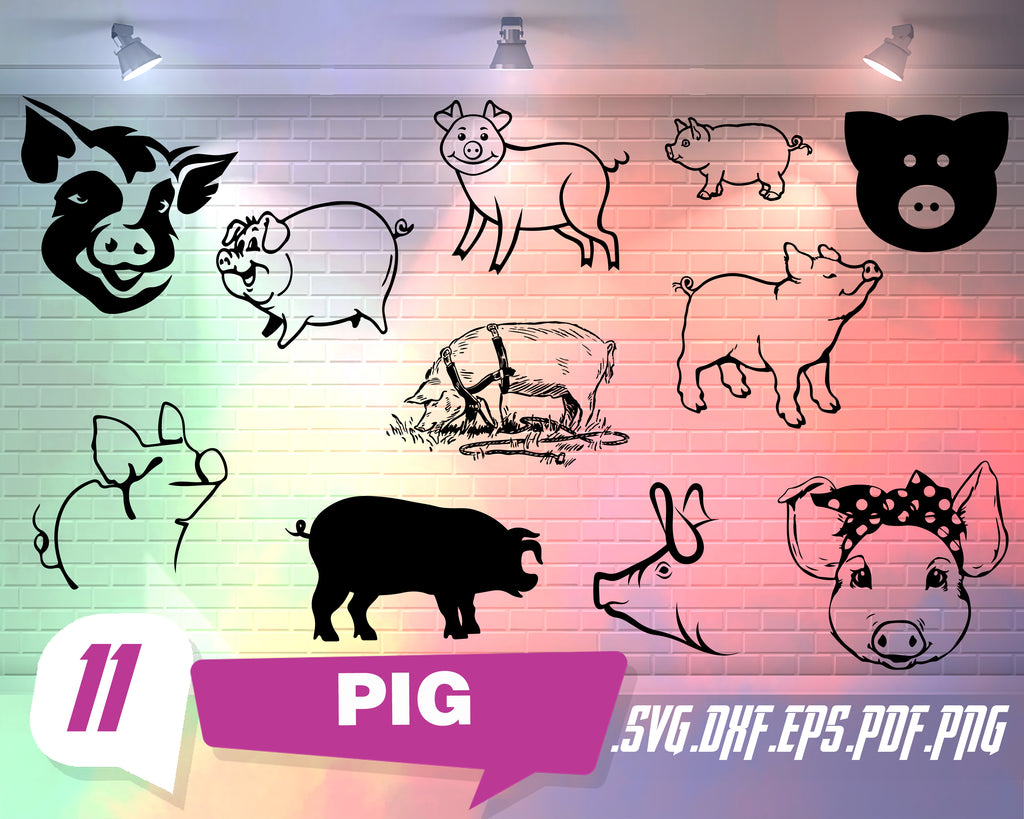 Download Pig Svg Farm Animal Svg Files For Cricut Silhouette Farm Animal Sil Clipartic