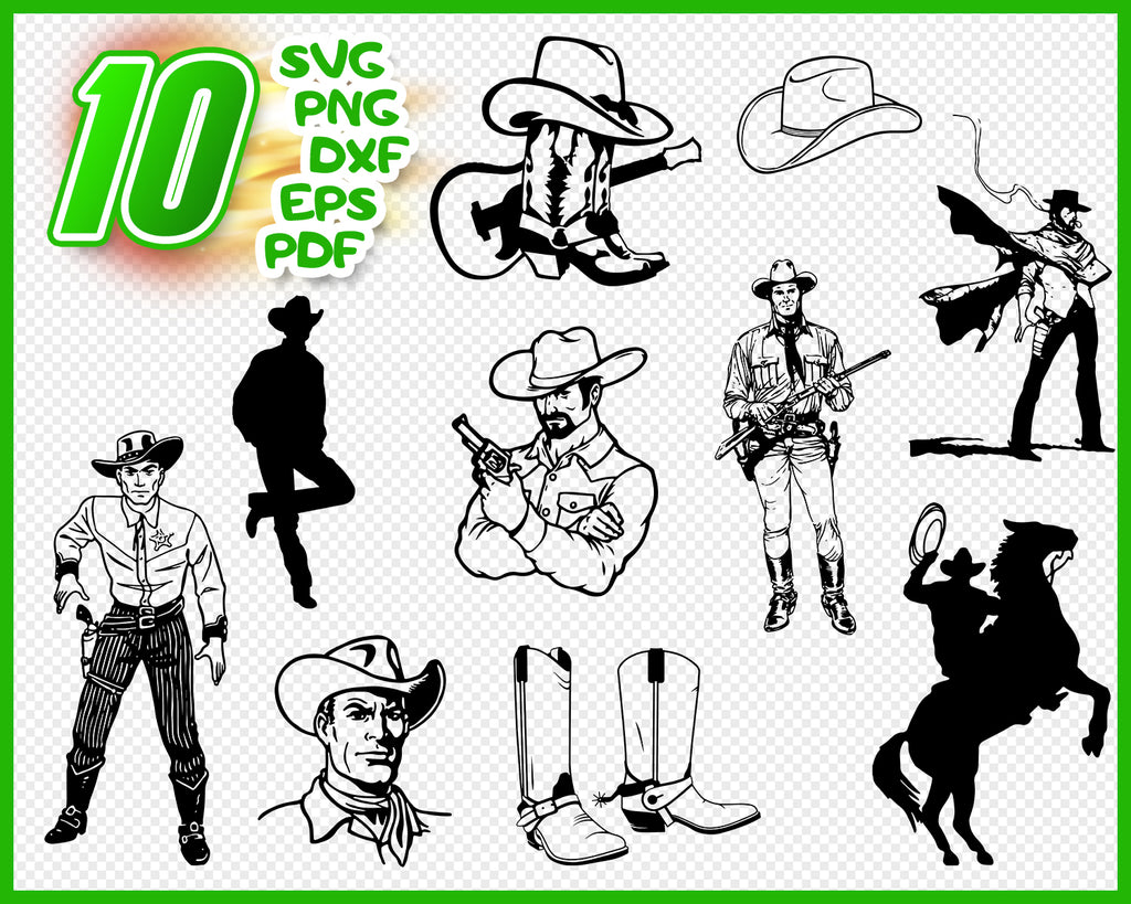 Download Cowboy Svg Cowboy Bundle Cowboy Clipart Cowboy Cut Files For Silhou Clipartic