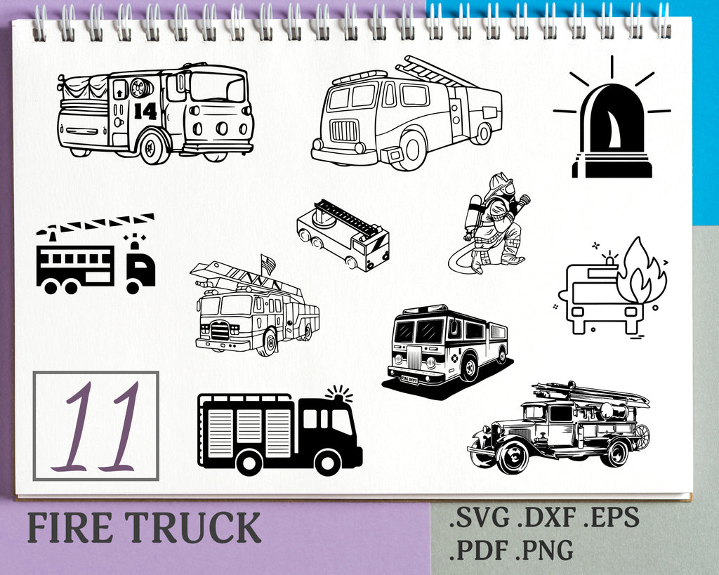 Free Free 228 Fire Truck Svg Silhouette SVG PNG EPS DXF File