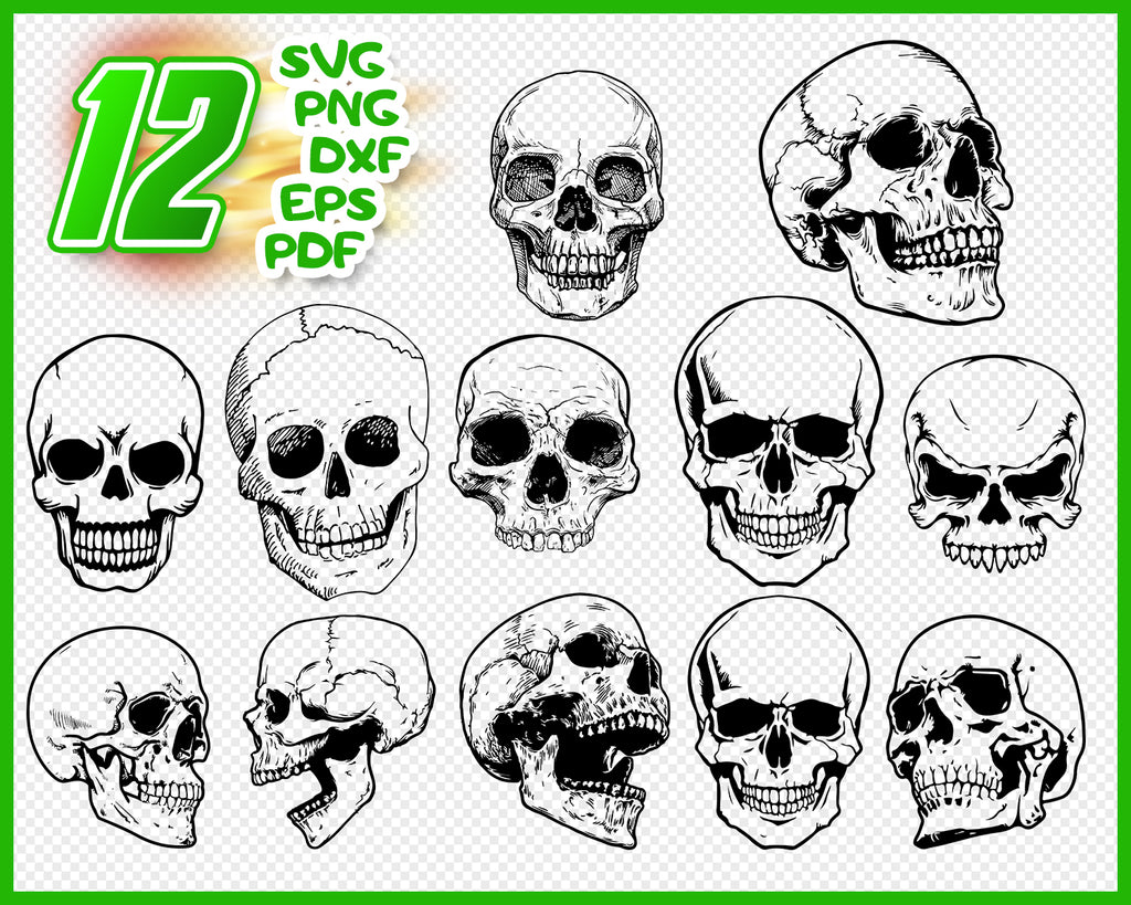 Download Skull SVG, Skull Clipart, Skull Cut Files For Silhouette ...