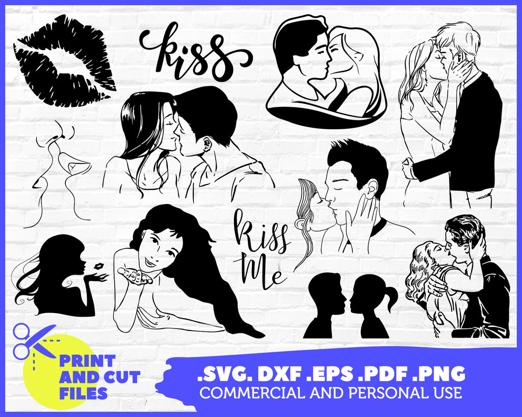 Download Kiss Svg Couple Silhouette Wedding Silhouette Kissing Couple Kissi Clipartic
