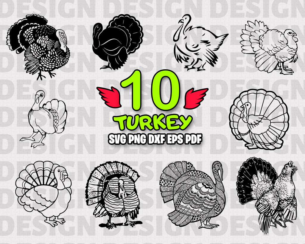 Download Turkey Svg Cut File Turkey Bundle Svg Turkey Silhouette Animals Clipartic