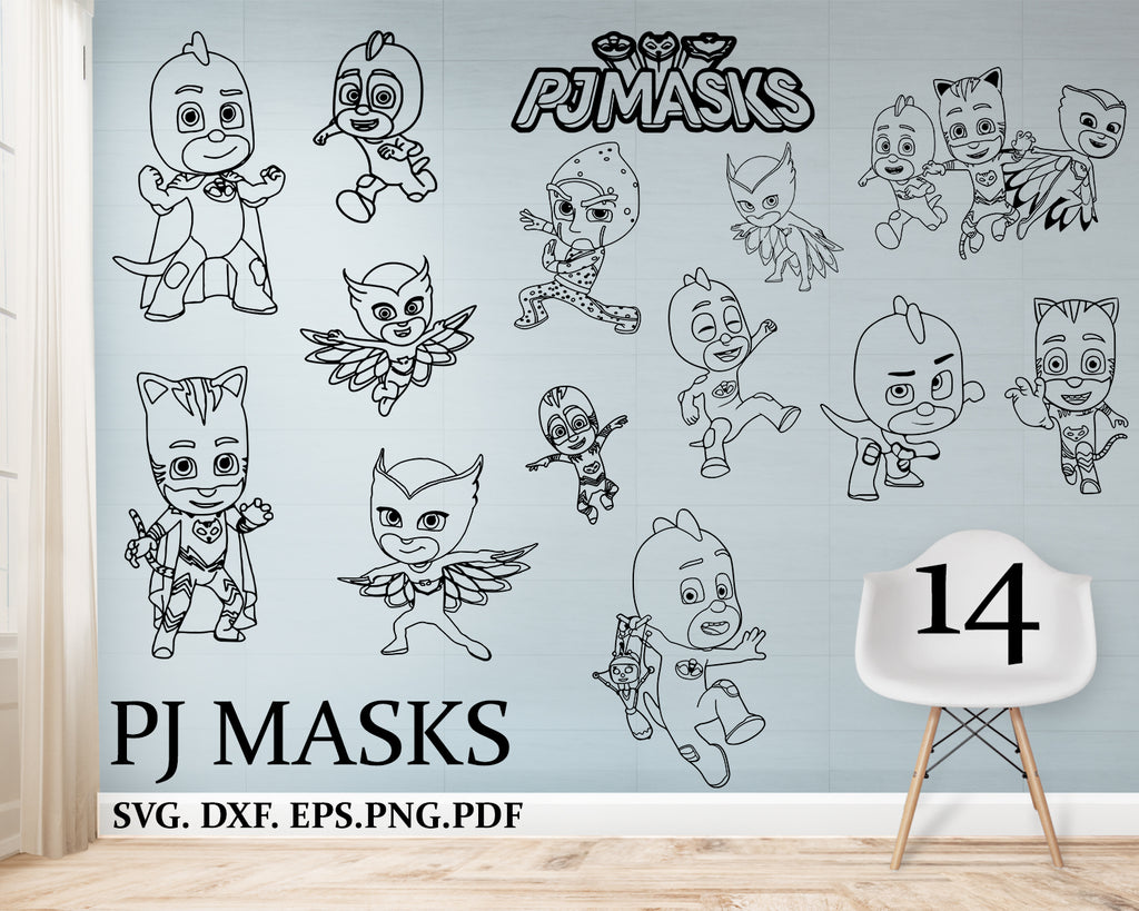 Download Pj Masks Svg Files Dxf Files Eps Files Png Files Download Cut Fi Clipartic