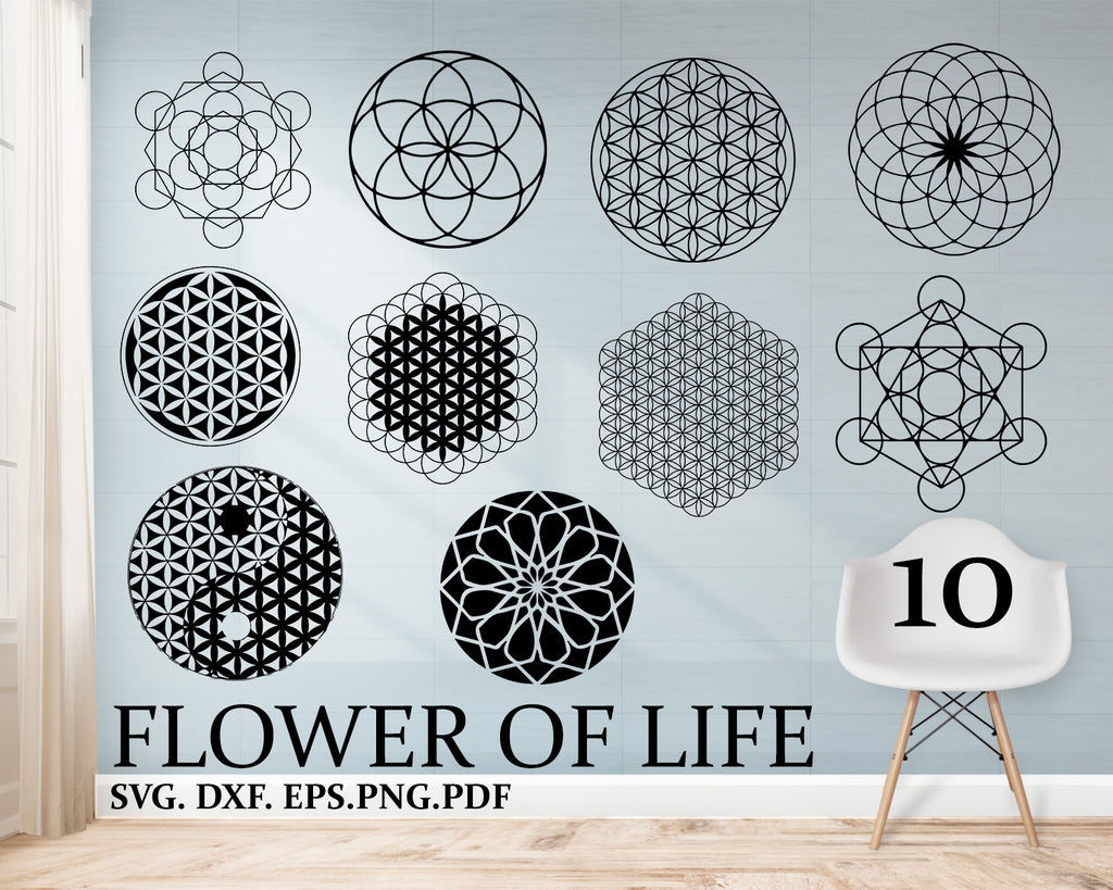 Download Flower Of Life Svg Crystal Grid Svg Sacred Geometry Vector Art Pri Clipartic