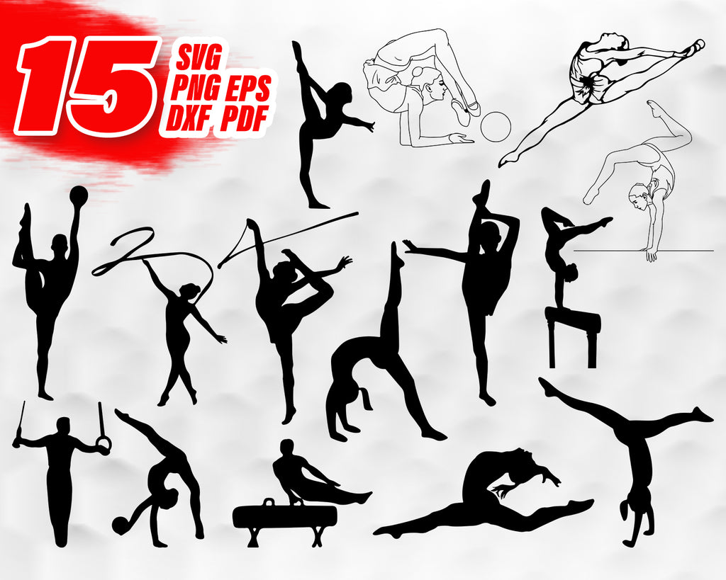 Download Gymnastics Svg Gymnast Svg Gymnastics Silhouette Gymnast Vector Cut Clipartic SVG, PNG, EPS, DXF File