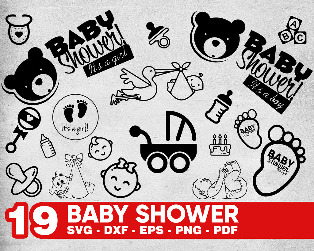 Download Baby Shower SVG Bundle, baby cut files, baby feet svg ...