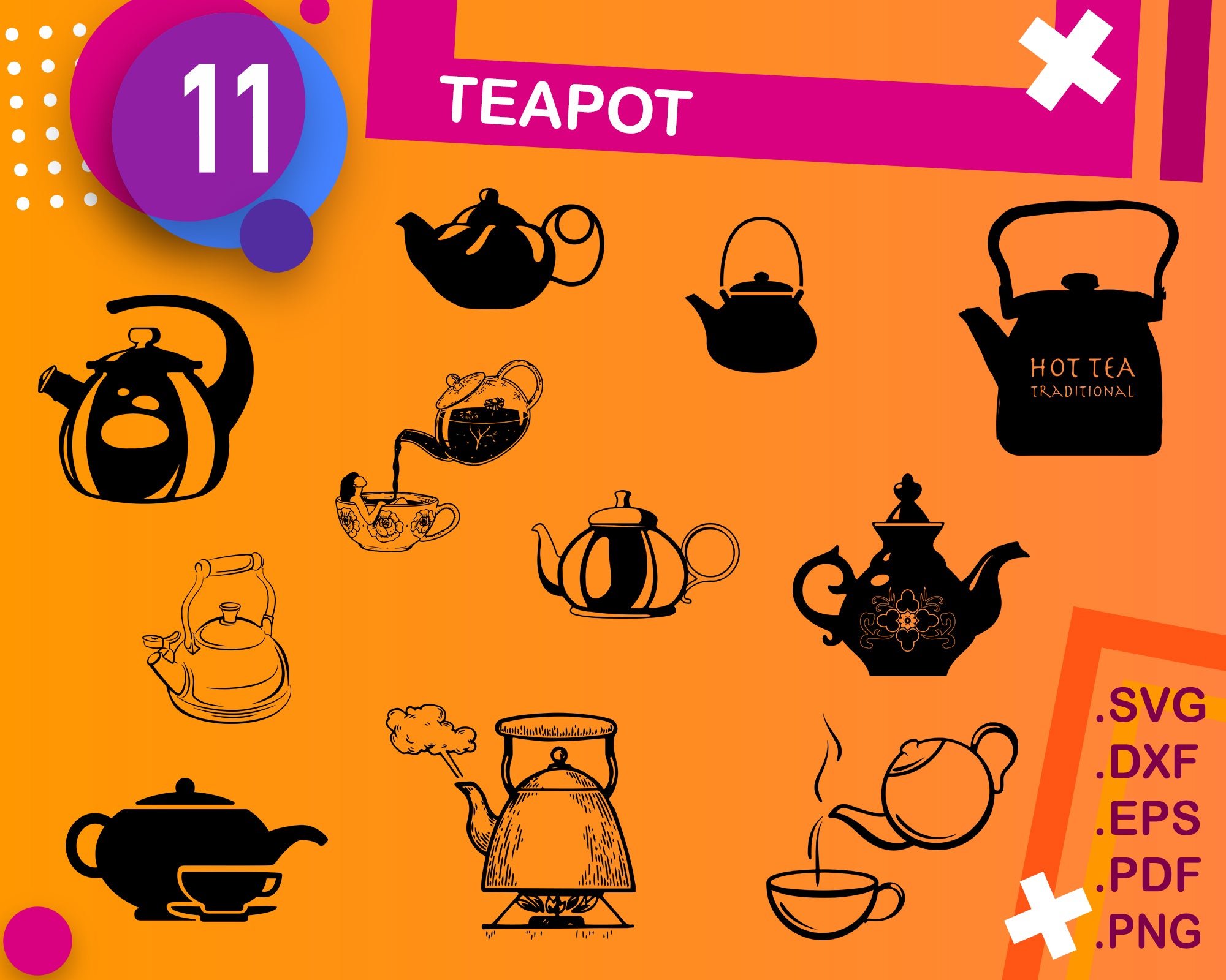 Download Teapot SVG, Lump Of Sugar, Teacup SVG, Tea Kettle, Cricut ...