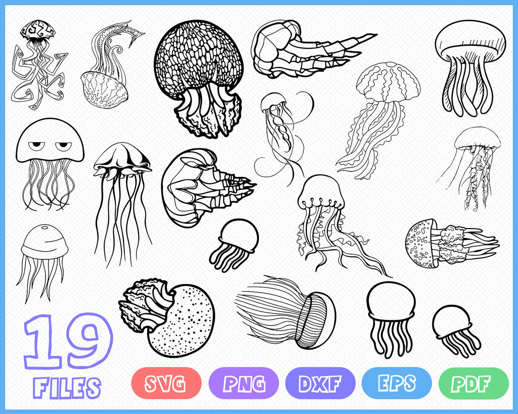 Download Jelly Fish Clipart Image Jelly Fish Vector Image Jelly Fish Digital Cut File Jelly Fish Image File Clip Art Art Collectibles Ctclionstrust Org