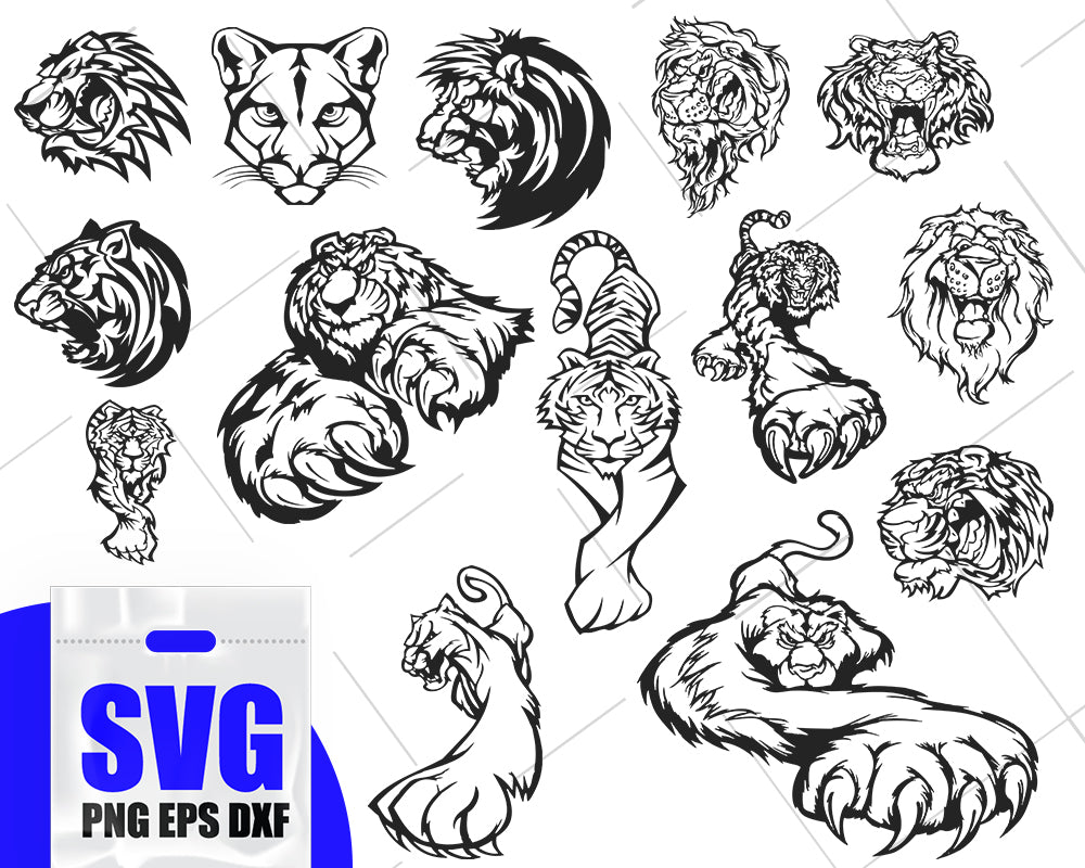 Download Lion Svg Tiger Svg Lion Silhouette Lion Cut File Lion Head Svg Li Clipartic