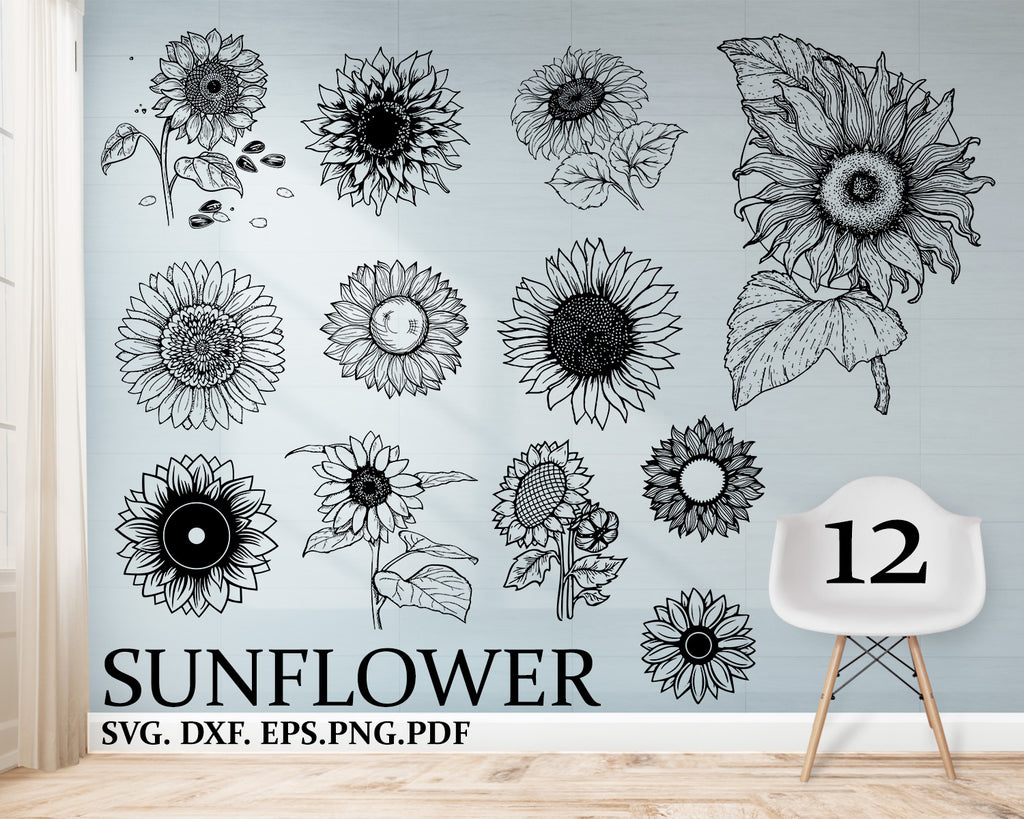 Free Free 53 Monogram Monogram Decal Sunflower Svg SVG PNG EPS DXF File