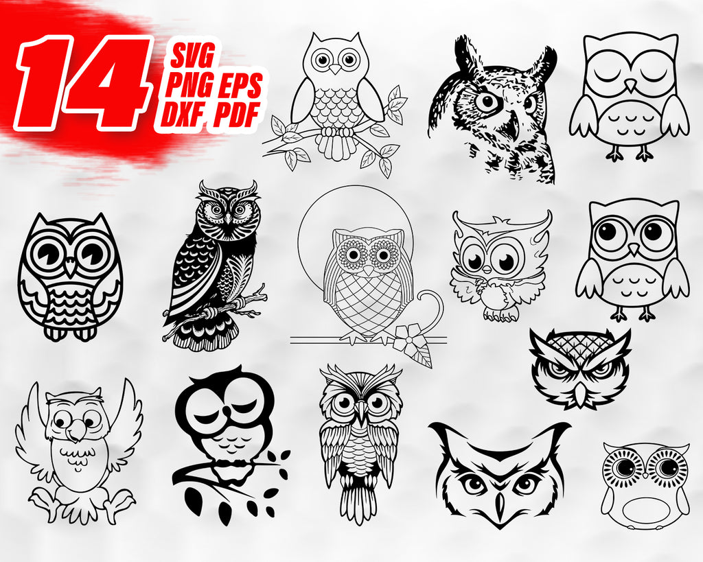 Download Art Collectibles Clip Art Owl Png Owl Silhouette Digital Download Owl Clipart Owl Svg Svg Eps Pdf Png