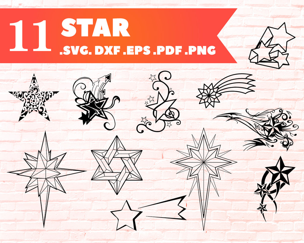 Download Star Svg Stars Bundle Star Vector Shooting Stars Svg File For Cricu Clipartic