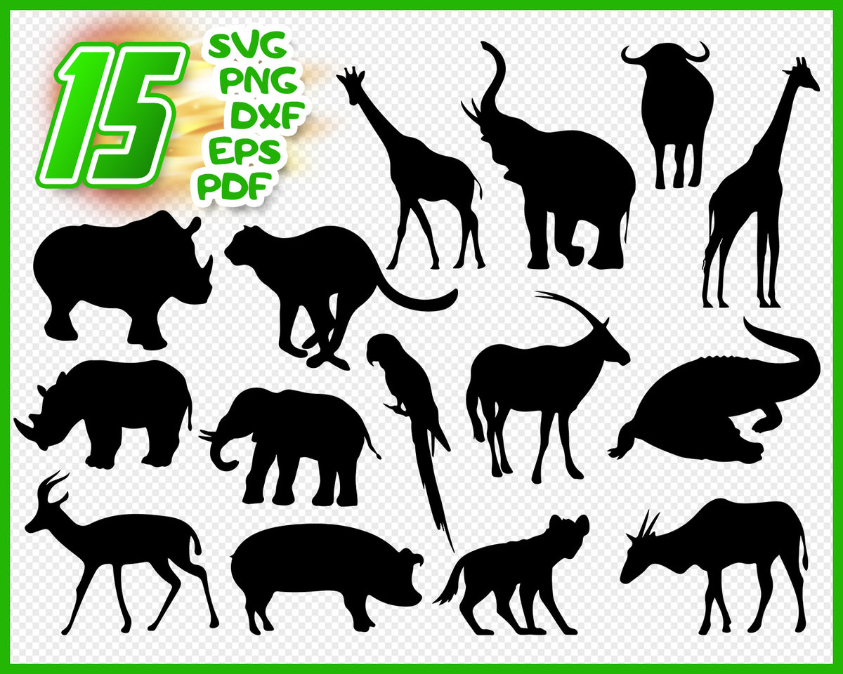 Download AFRICAN ANIMALS SVG, wild animal svg, african animal, zoo svg, africa, - Clipartic