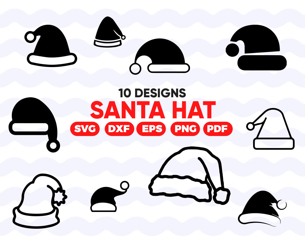 Download Santa Hat Svg Santa Hat Bundle Christmas Svg Bundle Santa Svg Dxf Clipartic