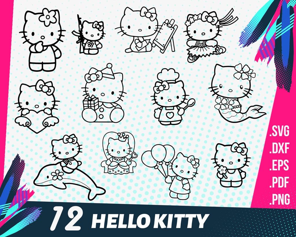 Download Hello Kitty SVG, Kitty Cut File, Kitty SVG, Kitty PNG ...