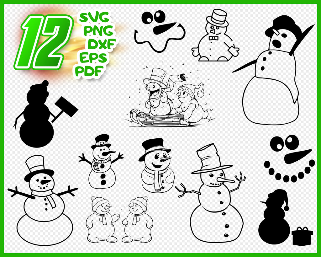 Download Snowman Svg Snowman Cut Files For Cricut Christmas Svg Hand Drawn S Clipartic