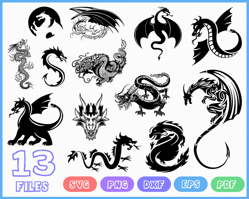 Download Dragon Svg Tribal Dragon Svg Dragon Silhouette Cartoon Dragon Cute Clipartic