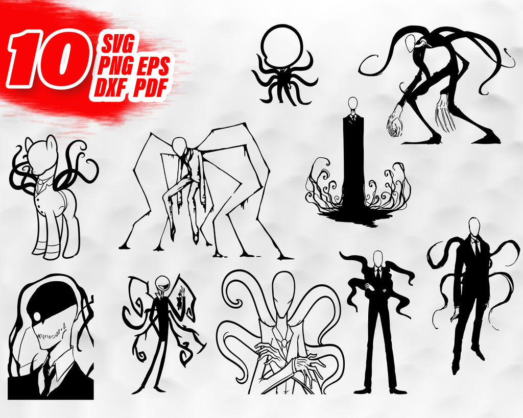 Download Slender Man Svg Halloween Svg Slenderman Vector Horror Movie Svg C Clipartic