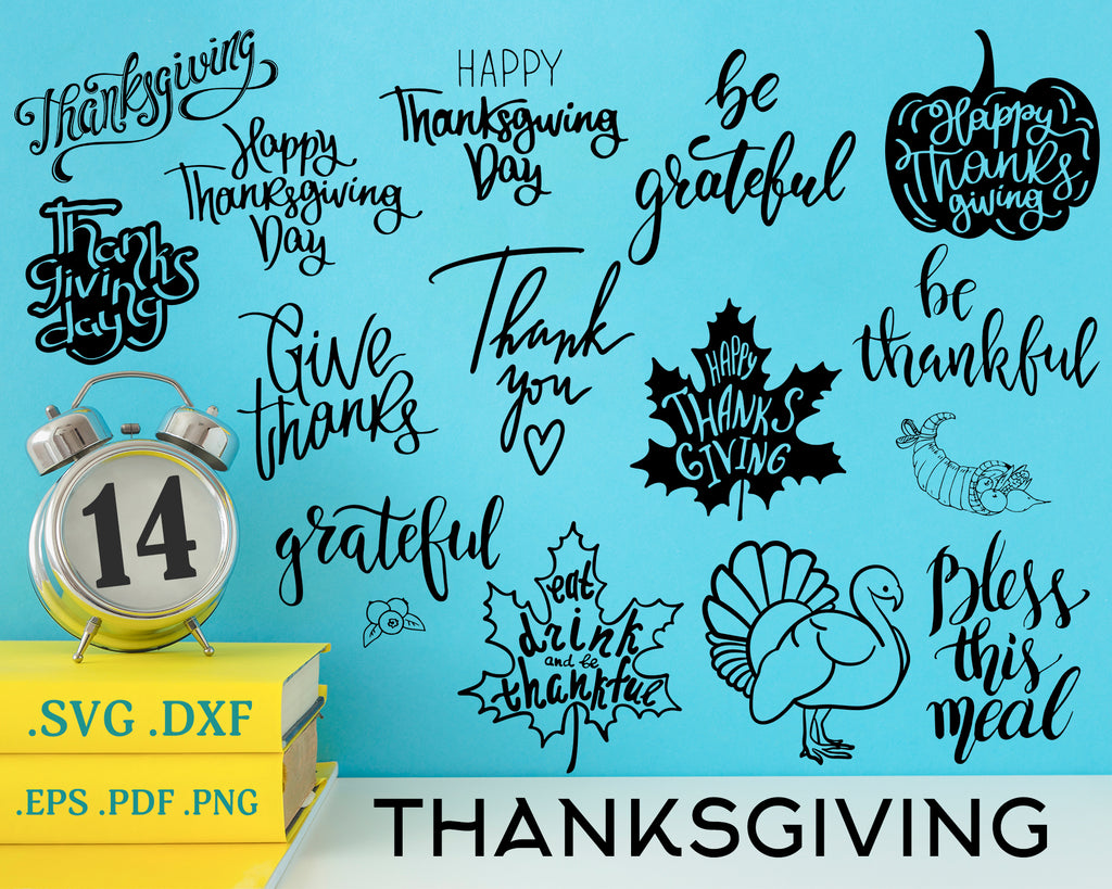 Download Thanksgiving Day Svg Lettering Stencil File Cricut Cut File Cutti Clipartic