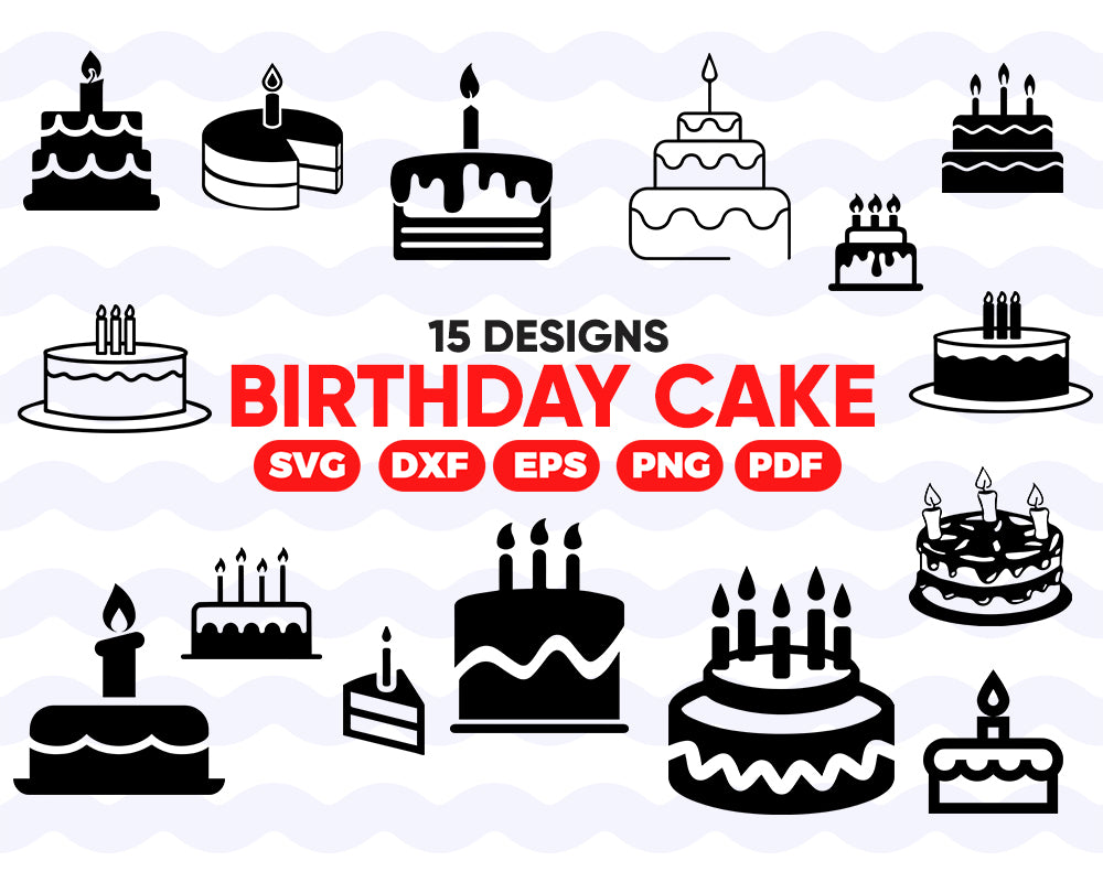 Download Birthday Cake Svg Bundle Birthday Cake Cricut Birthday Cake Silhou Clipartic