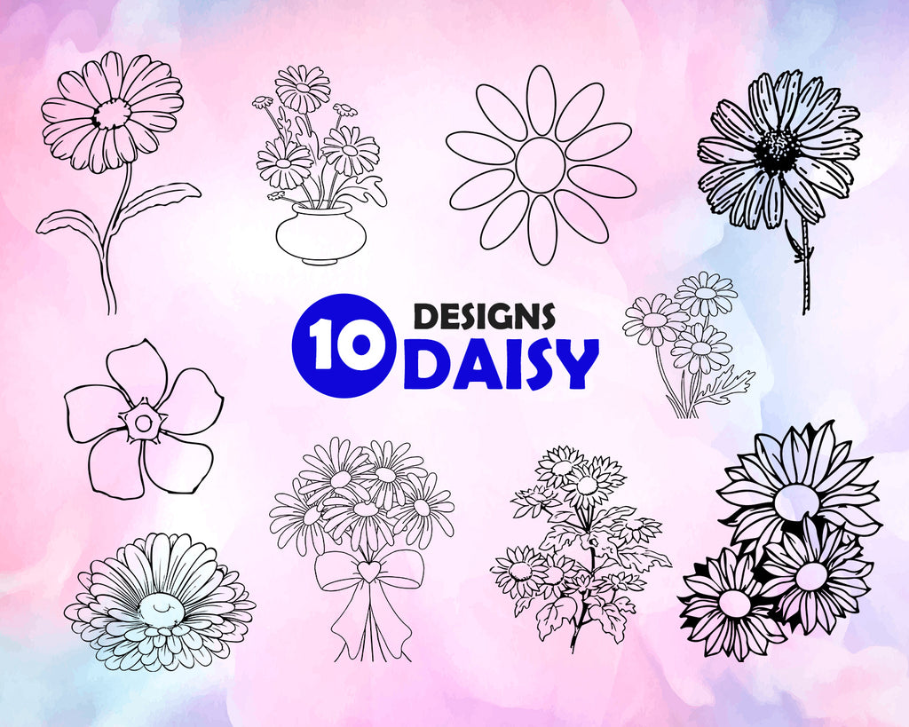 Download Daisy Svg Daisy Svg Bundle Flower Svg Daisy Cut File Floral Svg S Clipartic