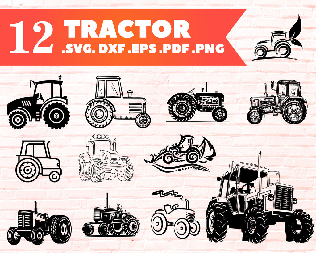Download Tractor Svg Tractor Bundle Tractor Svg Clipart Tractor Cut Files F Clipartic