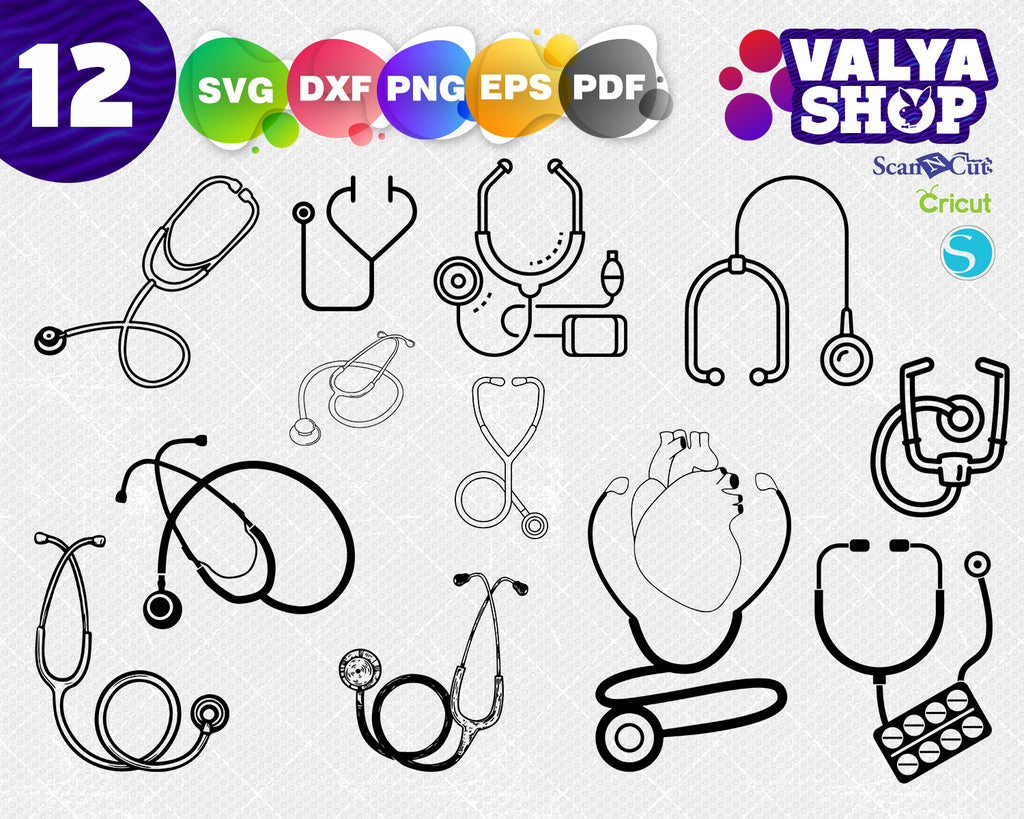 Download Stethoscope Svg Bundle Stethoscope Svg Stethoscope Clipart Cut File Clipartic