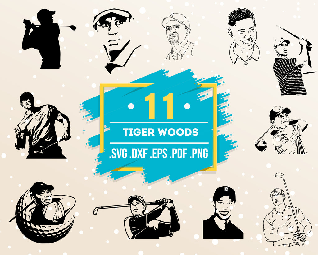 Download Tiger Woods Svg Tiger Woods Golfer Svg Dxf Png Pdf Jpg Eps Files Go Clipartic