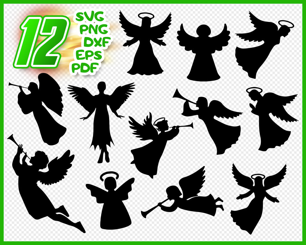 Download ANGEL SVG File, Christmas Angel Svg, Png, Eps, Dxf Files ...