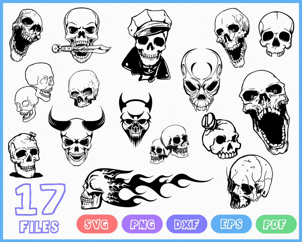 Download Skull Svg Bundle Skull Svg Skull Clipart Skull Cut Files For Silhou Clipartic