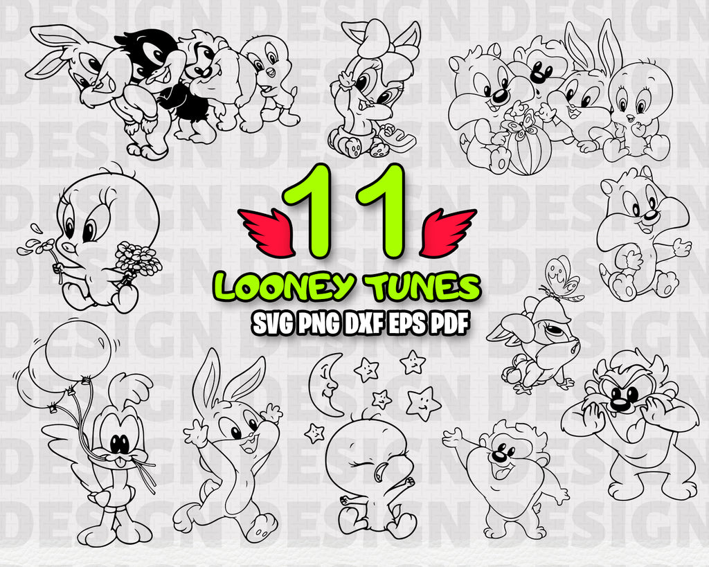 Looney Tunes Svg Cartoon Svg Baby Characters Animals Vector Files Clipartic