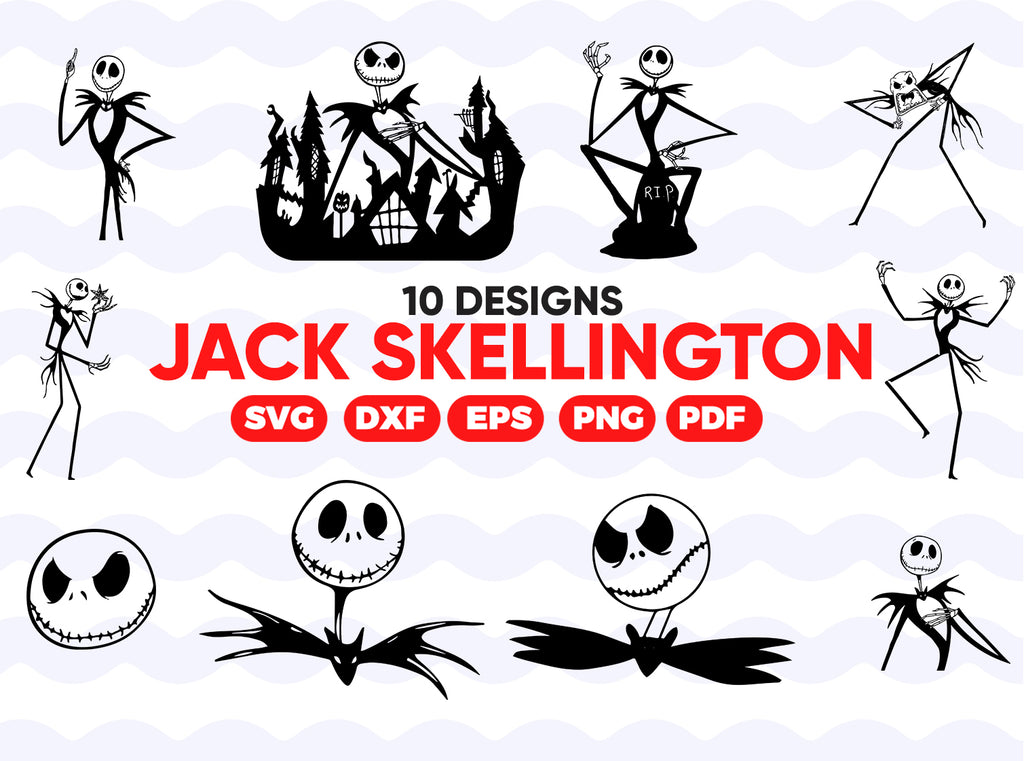 Download Free Jack Skellington Svg The Nightmare Before Christmas Svg Jack And SVG DXF Cut File