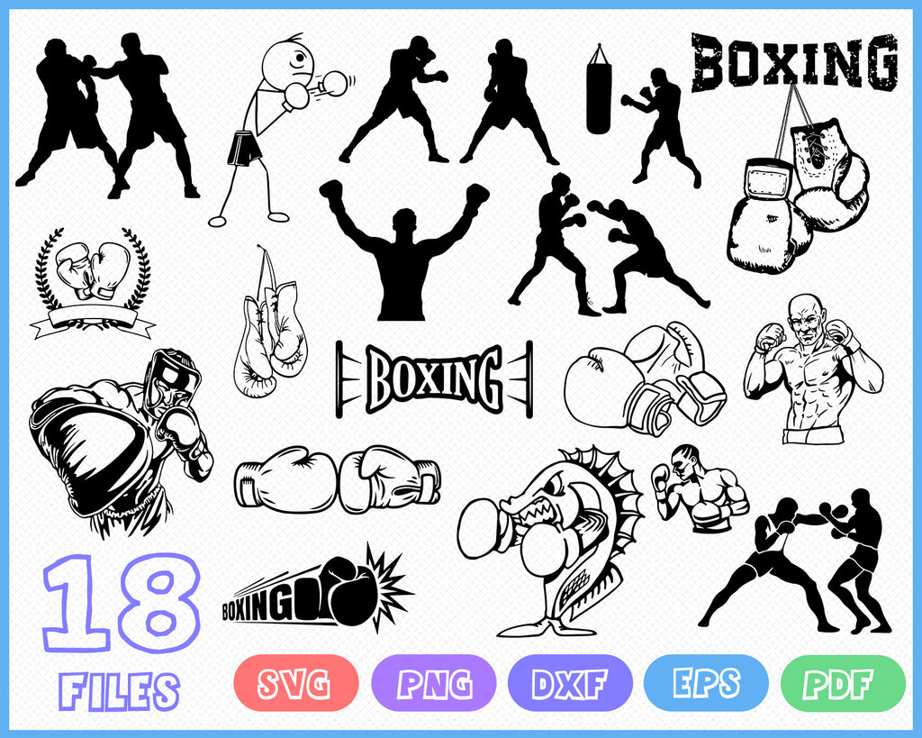 Download Boxing Svg Boxing Gloves Digital Download Silhouette Vector Decal Clipartic