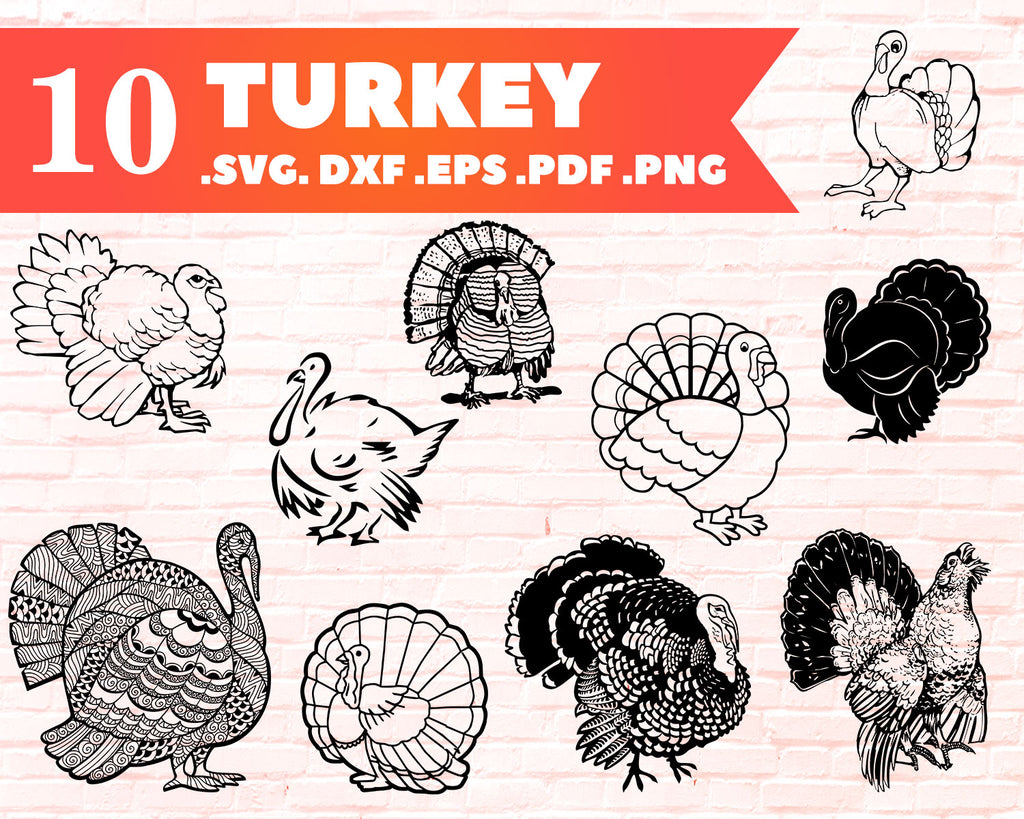 Download Turkey Svg Turkey Silhouettes Svg Cut Files Instant Download Thank Clipartic
