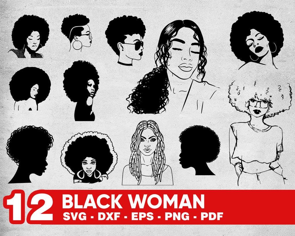 Free Free 278 Afro Hair Black Woman Svg Free SVG PNG EPS DXF File