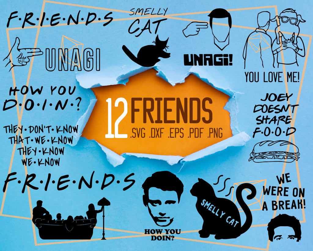 Download Friends Svg Complete Friends Svg Bundle Includes Friends Tv Show Svg Clipartic