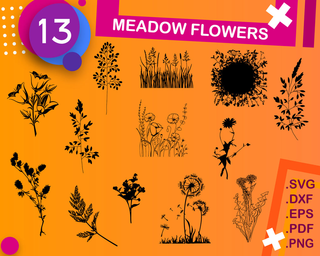 Download Meadow Flowers Svg Wild Flowers Svg Rain Boots Svg Dandelion Svg M Clipartic