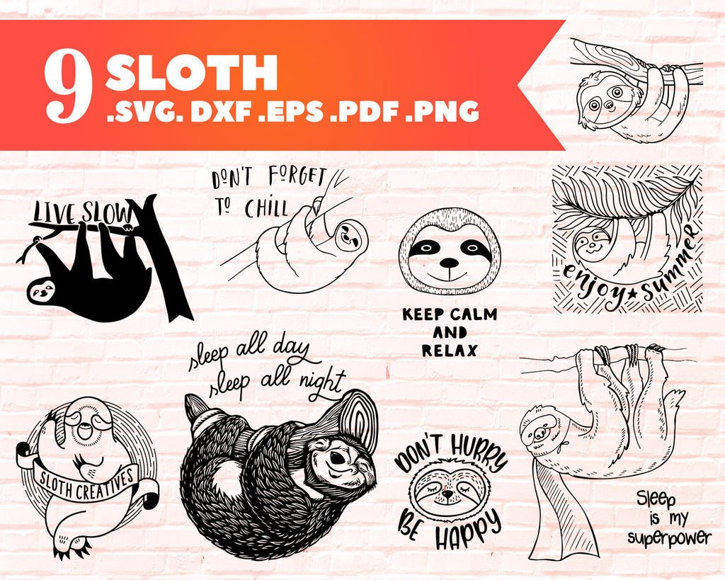 Download Sloth Svg Sloth Print Baby Sloth Svg Sloth Clipart Images Cute Slo Clipartic