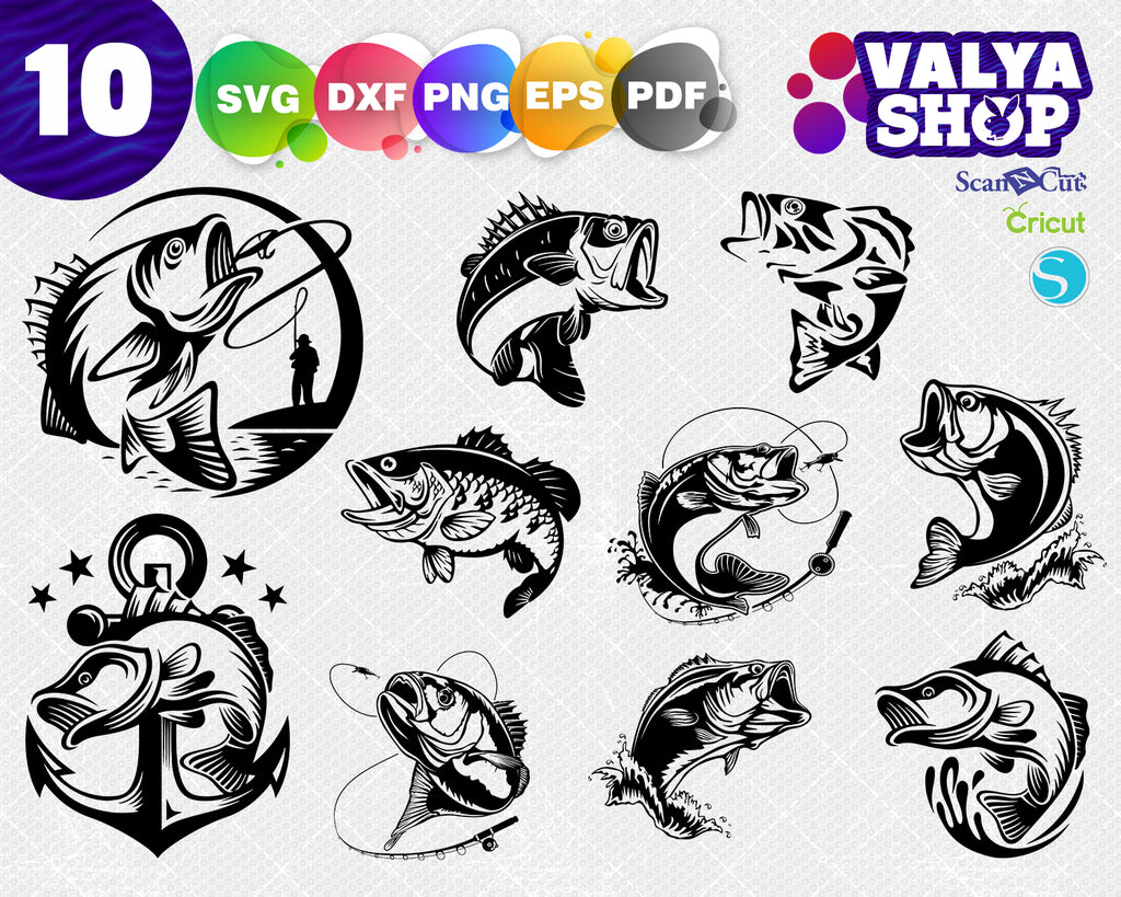 Download Bass Fishing SVG File, Bait Tackle Sign svg, Fisherman svg, Vector Art - Clipartic