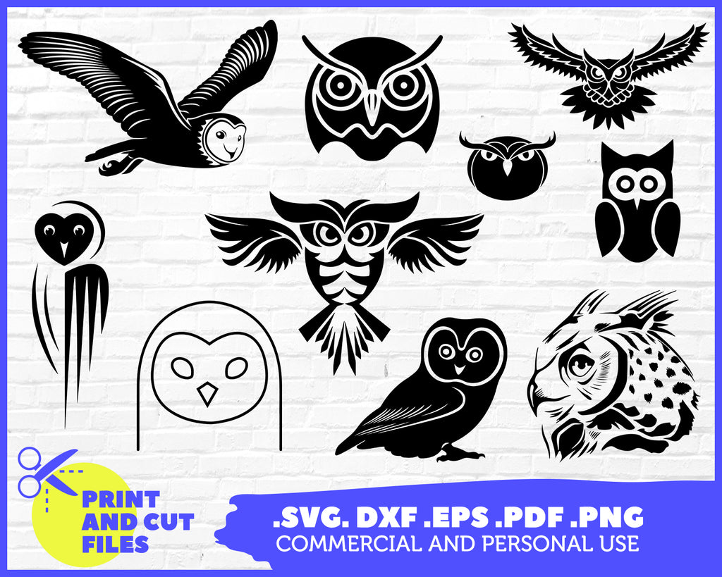 Download Owl Svg Birds Svg Owl Clipart Cut Files Silhouette Cricut Clip Art Art Collectibles