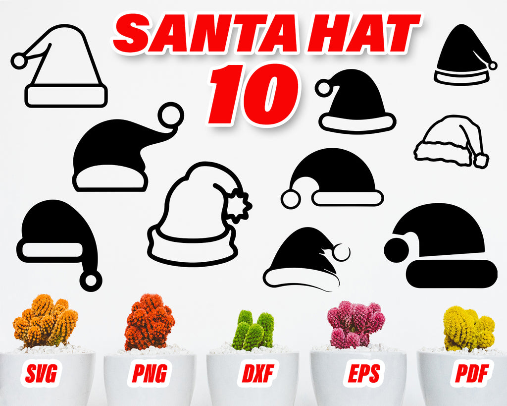 Download Santa Hat Svg Santa Hat Svg Christmas Hat Svg Svg Bundle Santa Clipartic