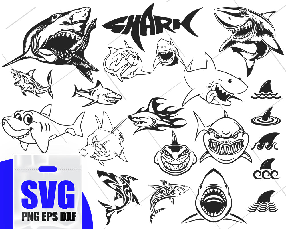 Shark Svg Bundle Shark Week Svg Bundle Shark Cut File Clipart Shar Clipartic